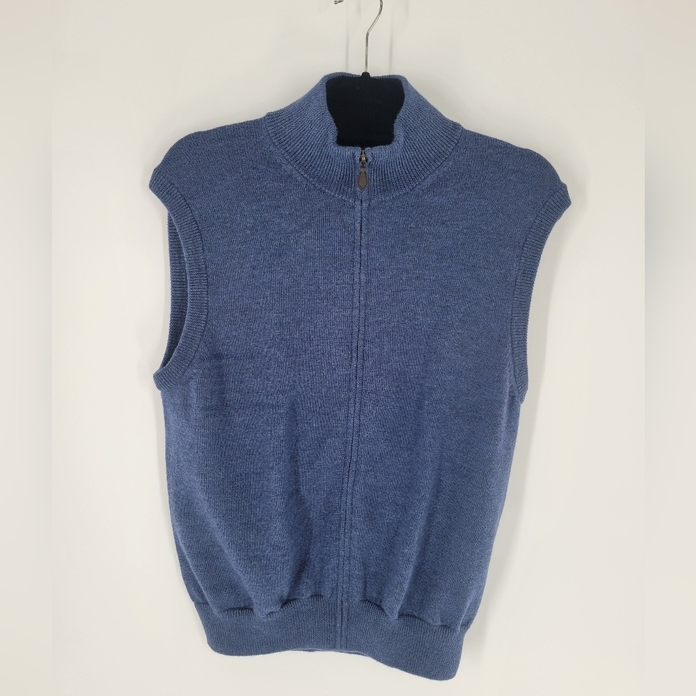 Brooks Brothers Full Zip Vest Men’s Merino Wool Size M